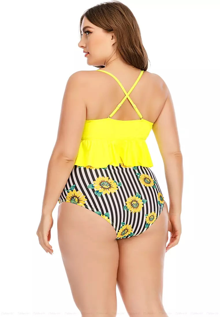 Buy SEA GROVE Plus Size (2PCS) Sexy High Waist Bikini Swimsuit Online