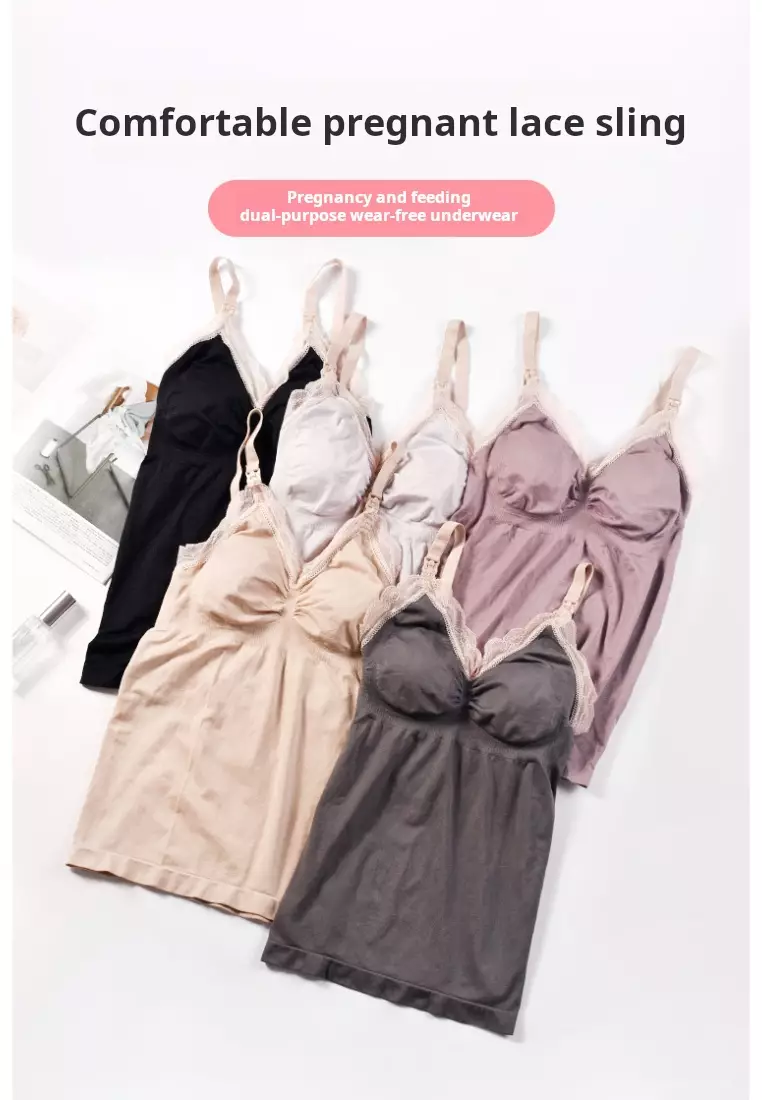 Unbuttoned Seamless Maternity Nursing Tank Top Bra