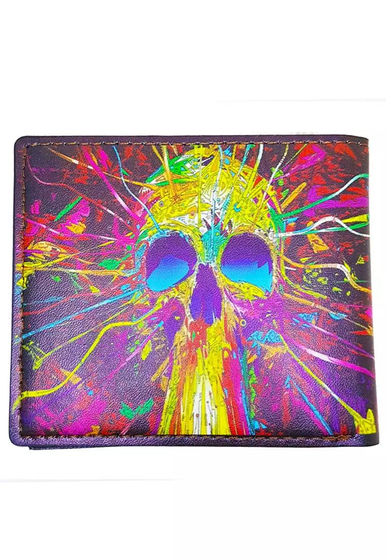 Dompet Kulit Vegan Skull Vibes
