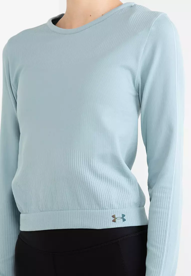 Under Armour Womens Rush Seamless Long Sleeved T-shirt - Blue