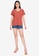 Freego orange Stripe Slub Poly Cotton T-Shirt with High-Low Hemline DF261AA4639C8CGS_4