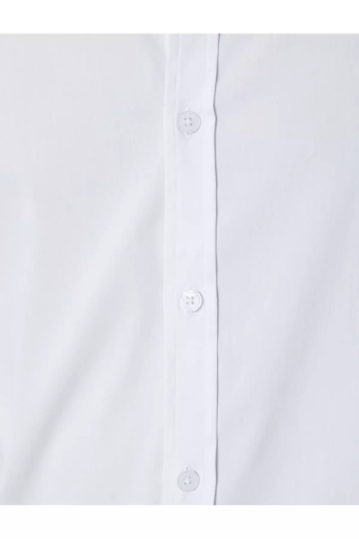 Long Sleeve Slim Fit Shirt Half Italian Collar Buttoned