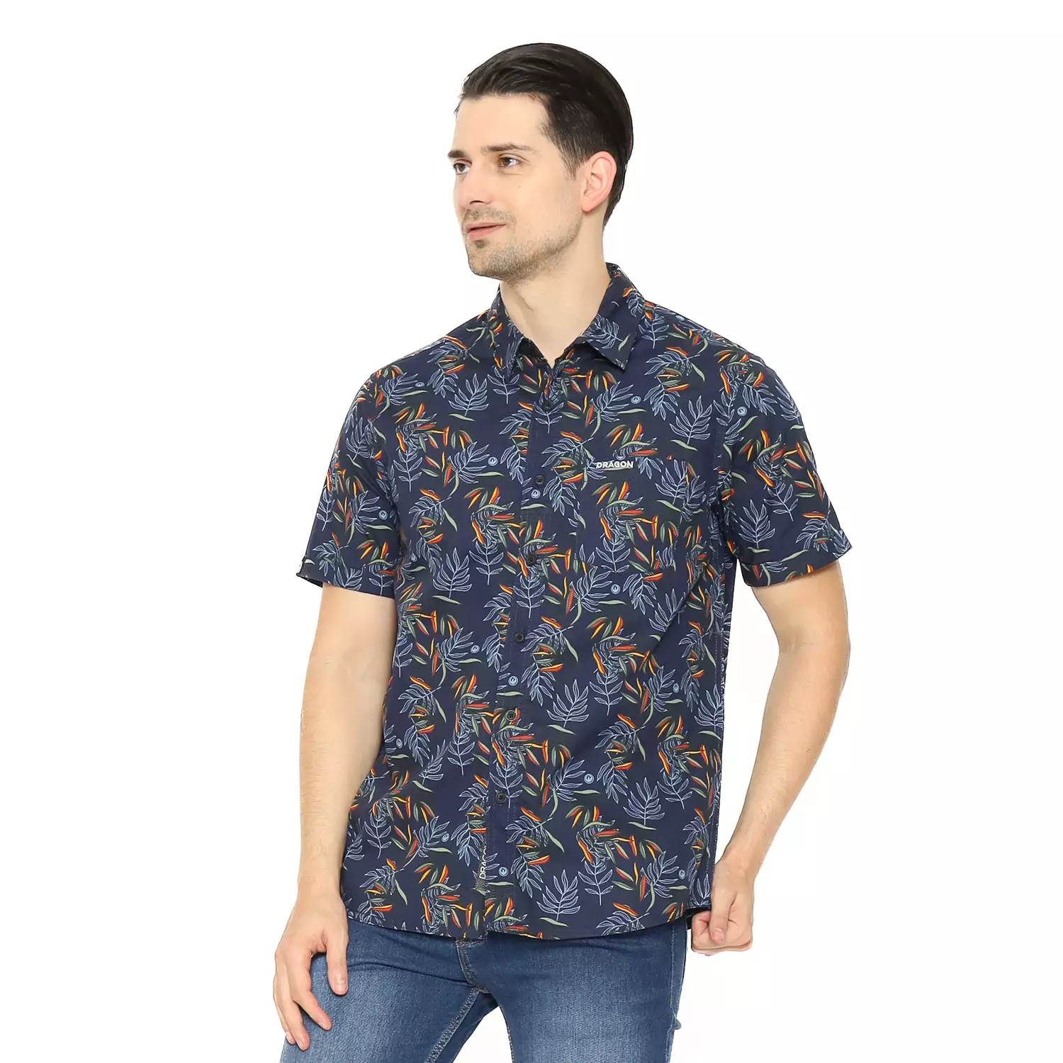 Dragon Kemeja Lengan Pendek Pria Gojo Men Shirt Planet Surf