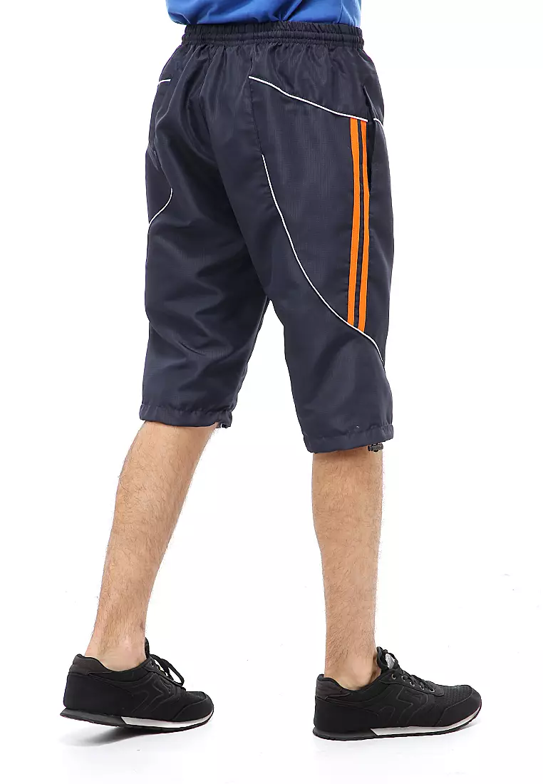 Yume Short Pants Celana Jogger Cycling Sport Pria 3/4 Material Micro Rib-Stop ORIGINAL - Black Orange