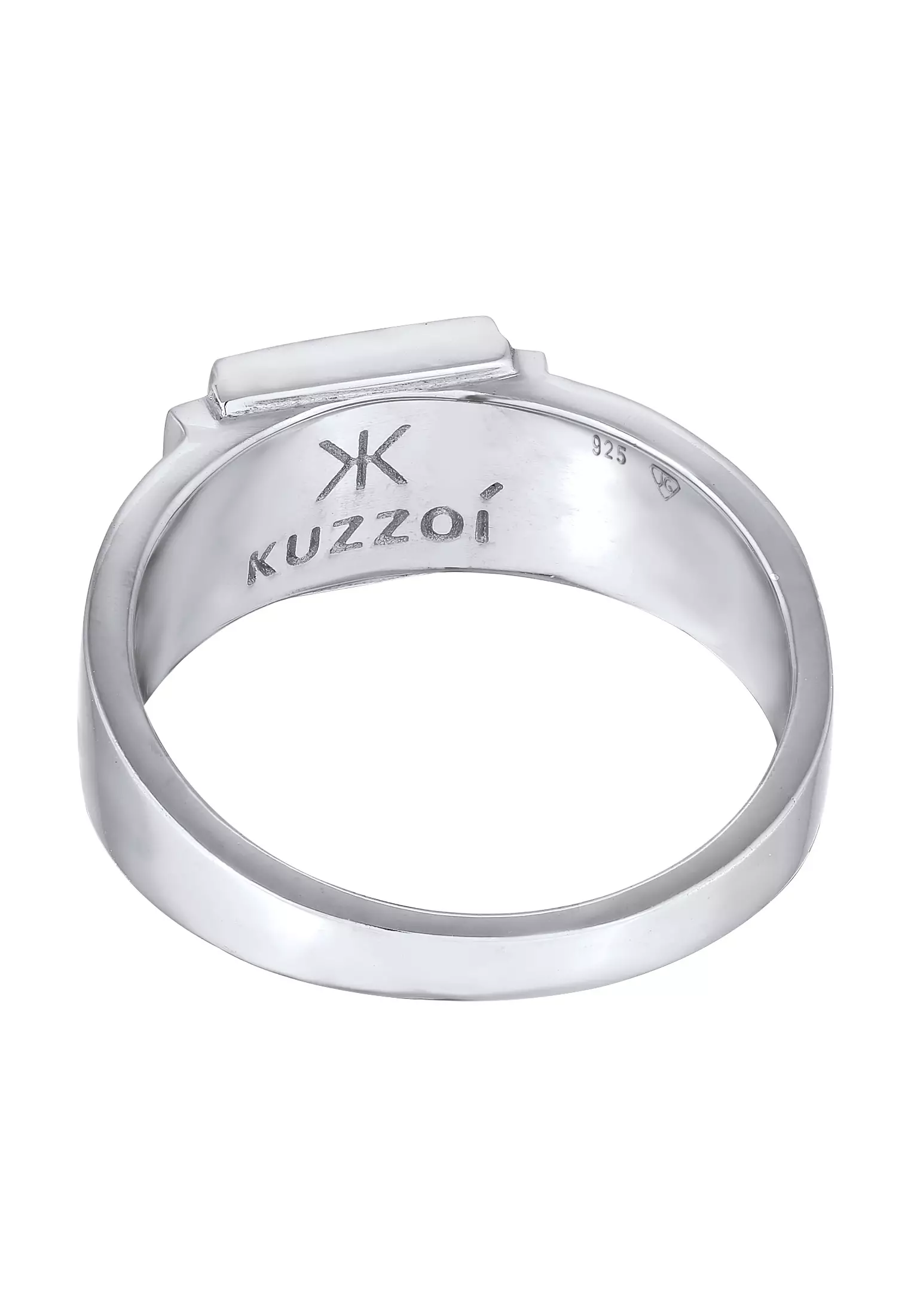 Ring Men Signet Square Matt Oxidised