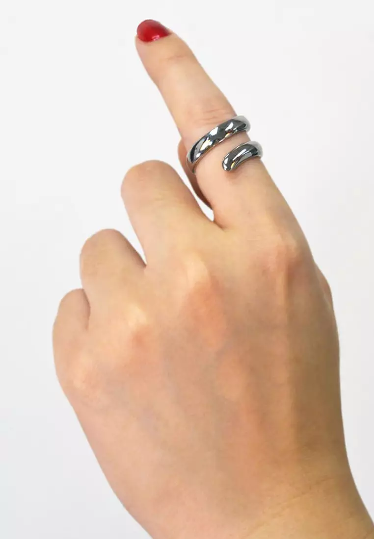 Orphic Double Wrapped Band Ring in White Gold