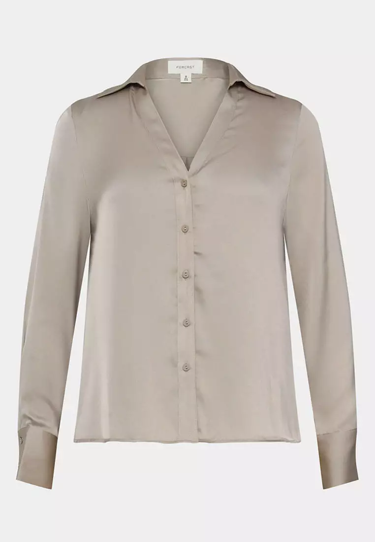 Lila V-neck Satin Blouse