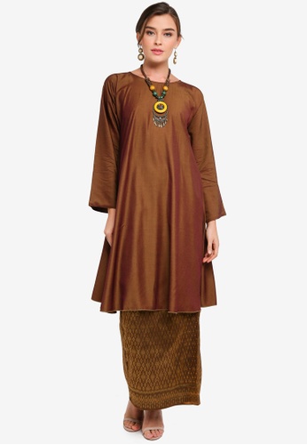 Buy Yans Creation Leyla Kurung Pahang Moden Songket Zalora Hk