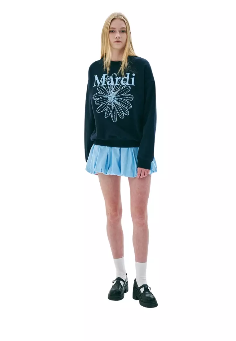 Sweatshirt Flowermardi Needlework - Navy Sky