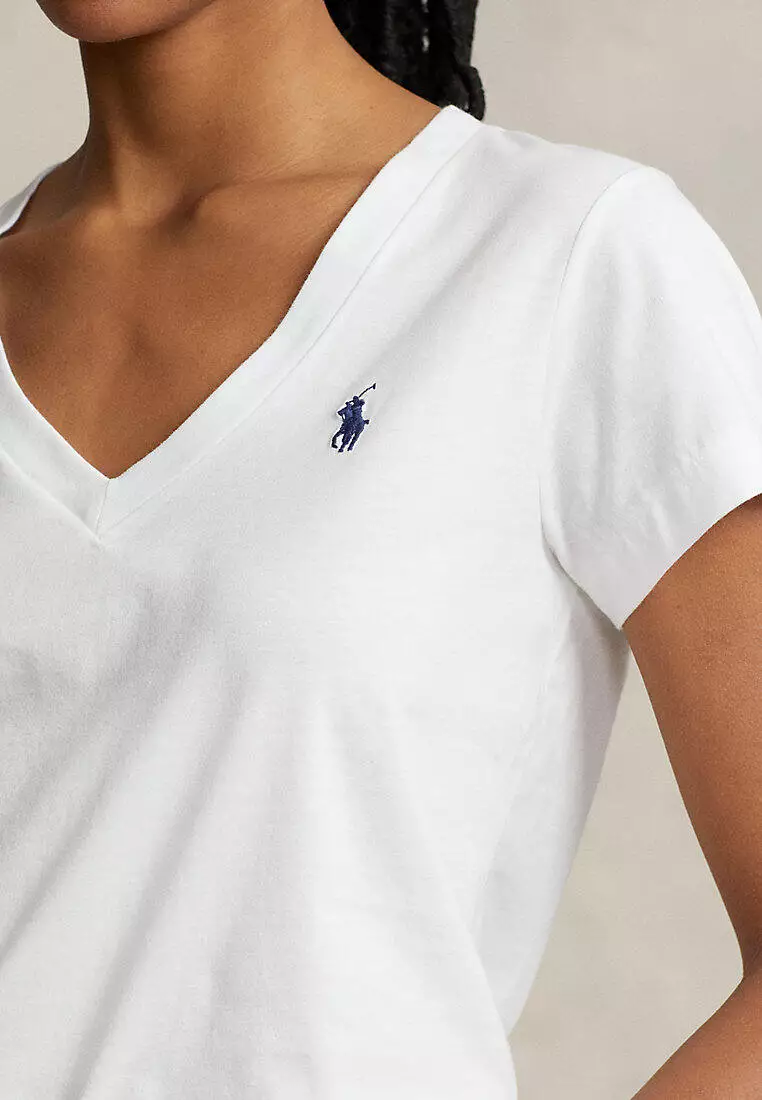 Polo Ralph Lauren Women Cotton Jersey V-Neck Tee
