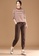 A-IN GIRLS brown Elastic Waist Warm Casual Pants (Plus Cashmere) 94D81AAC413371GS_5