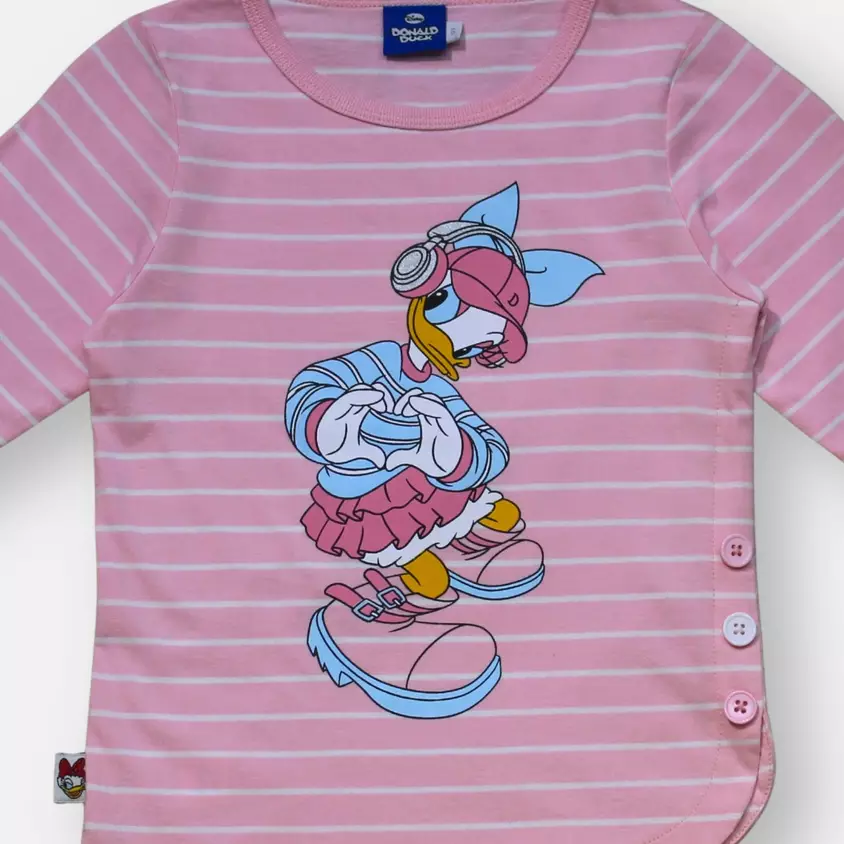 Kaos Lengan Panjang Anak Perempuan Pink/Long Sleeve T-shirt Girl Pink/Daisy Duck Girls Holiday