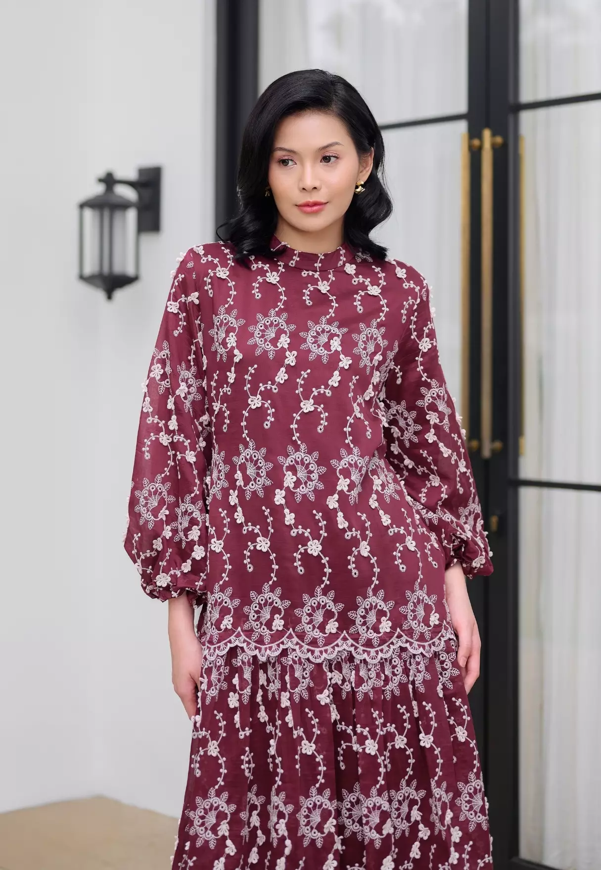 Alma Dress - Burgundy