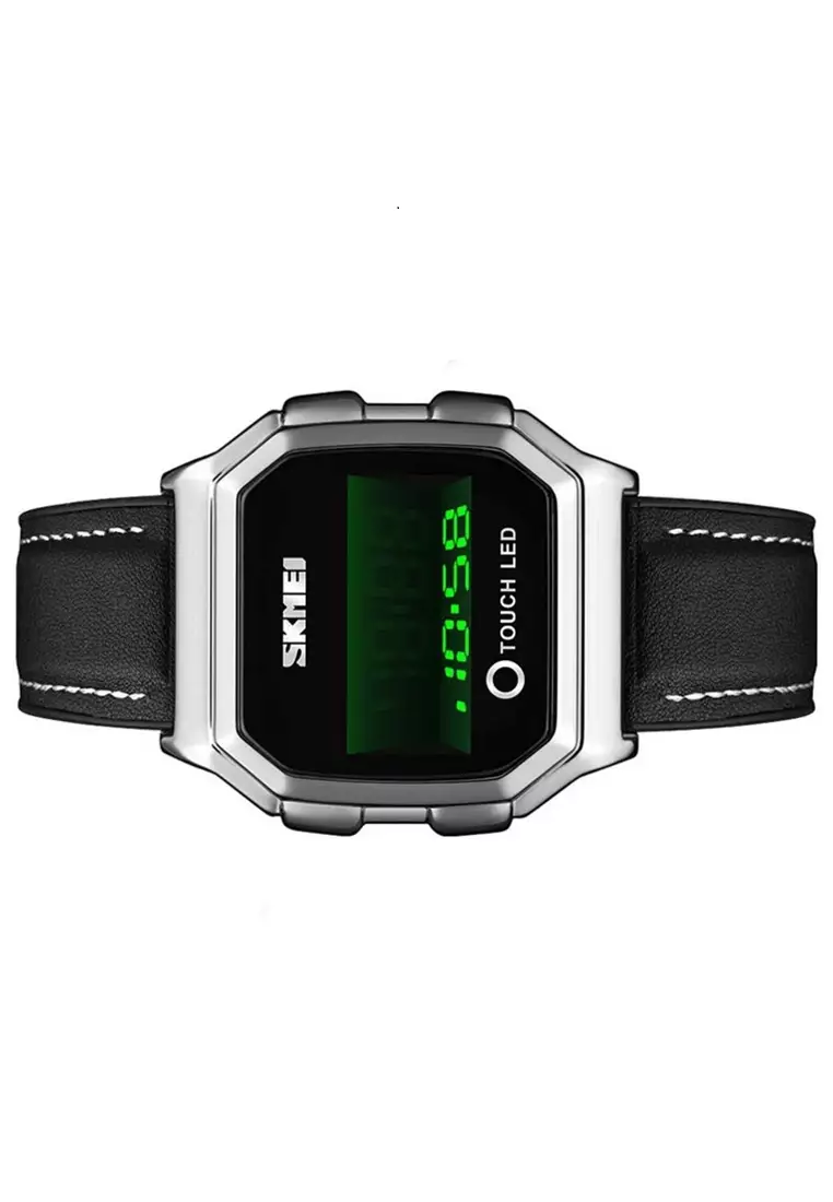 Jam Tangan Digital Pria Casual Design Modern Waterproof Strap Tali Kulit Leather PL60 ORIGINAL