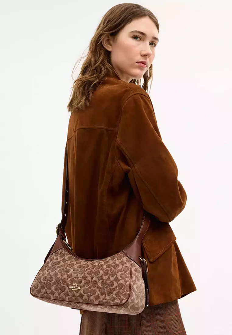 Ella Small Shoulder Bag In Signature Chenille