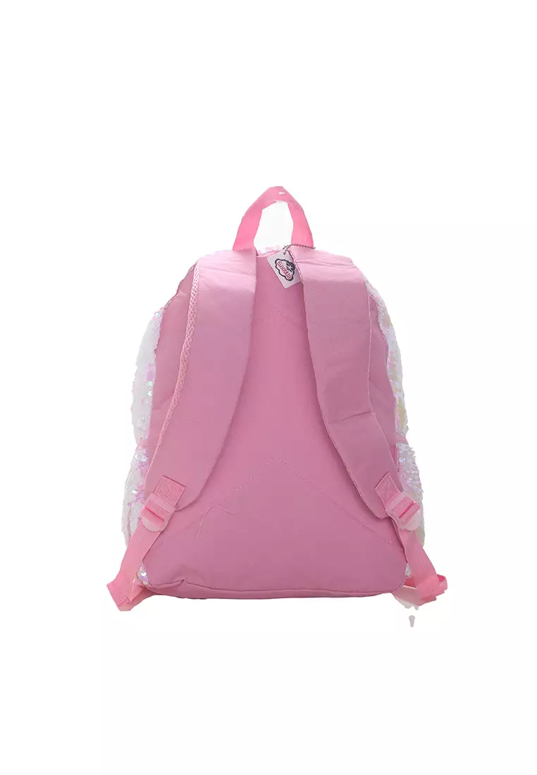 Tas Ransel Anak Sequin Medium Pink 35x30 cm