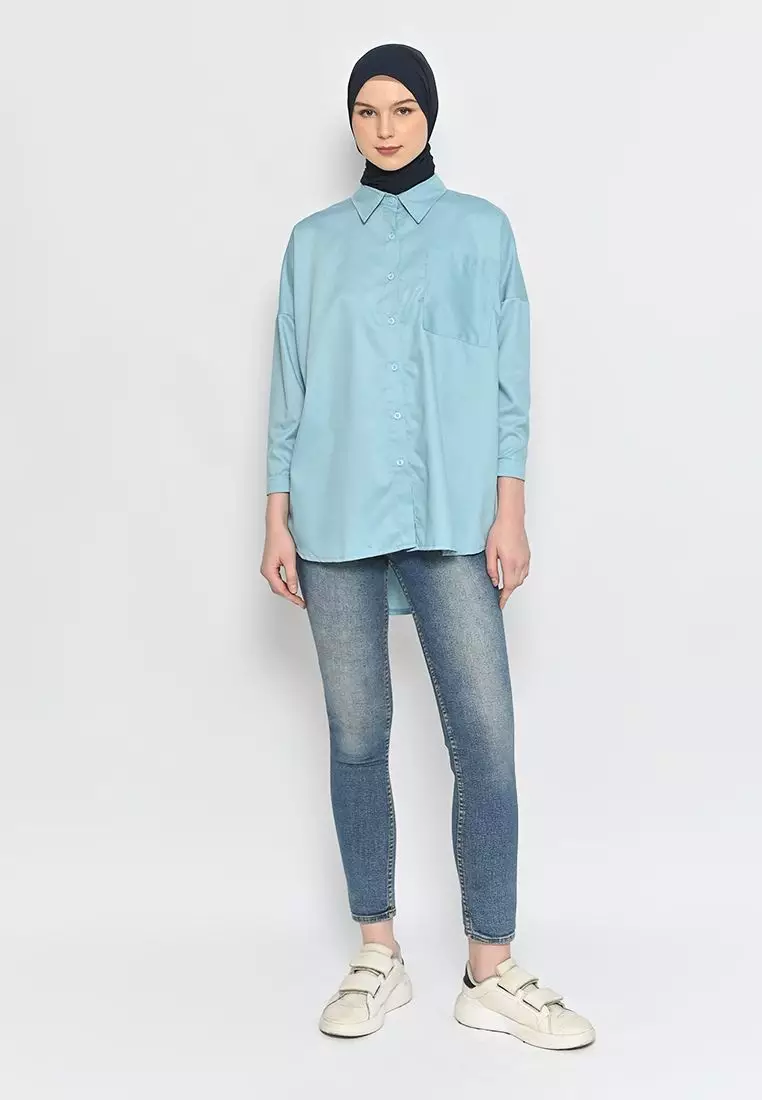 Sinom Ajeng Blouse Dusty Blue