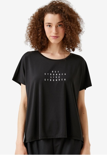 KOTON black Woman T-Shirt 82EC2AA614A930GS_1