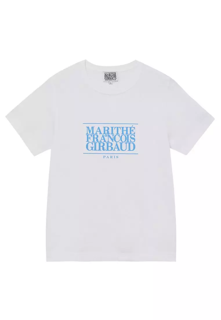 ★Marithe + Francois Girbaud★ W REGULAR LOGO TEE blue W REGULAR LOGO TEE blue - MARITHÉ+FRANҪOIS GIRBAUD