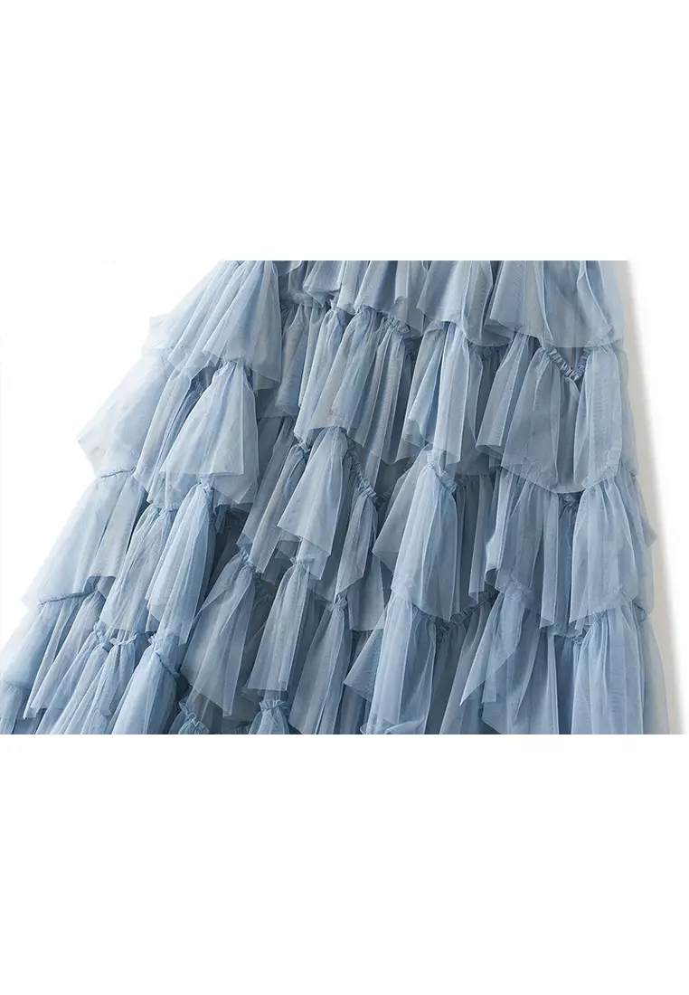 Spring/Summer Puffy Tulle Mesh Tiered Skirt AF1219