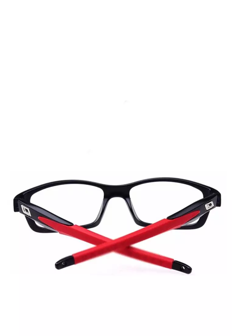 Mackenzie Frame Kacamata Unisex Titanium Style Clear Lens Material Plastik ORIGINAL - Black Red