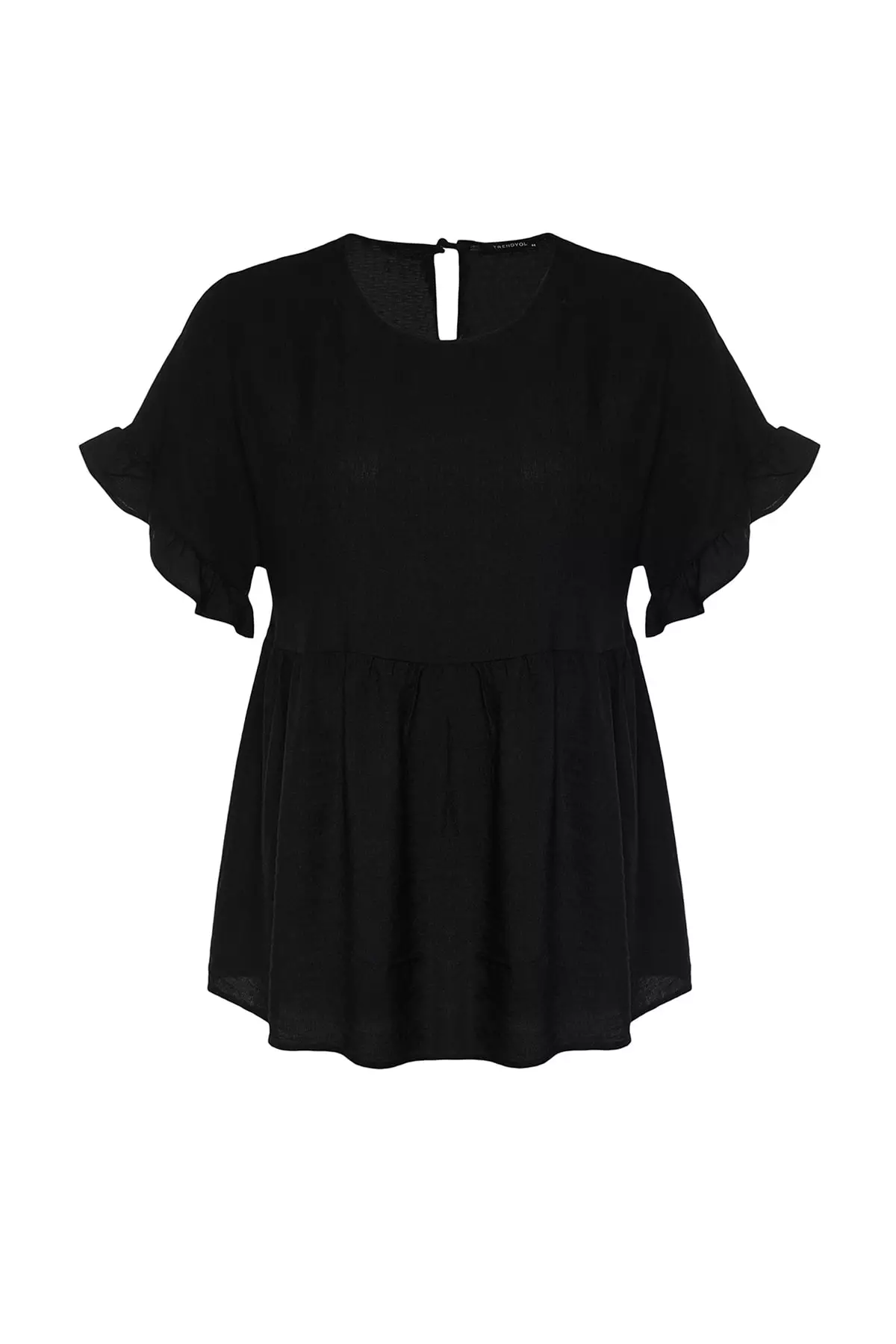 Plus Size Ruffle Woven Blouse