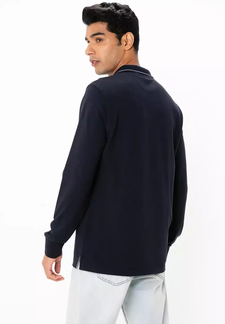 Textured Collar Polo Shirt