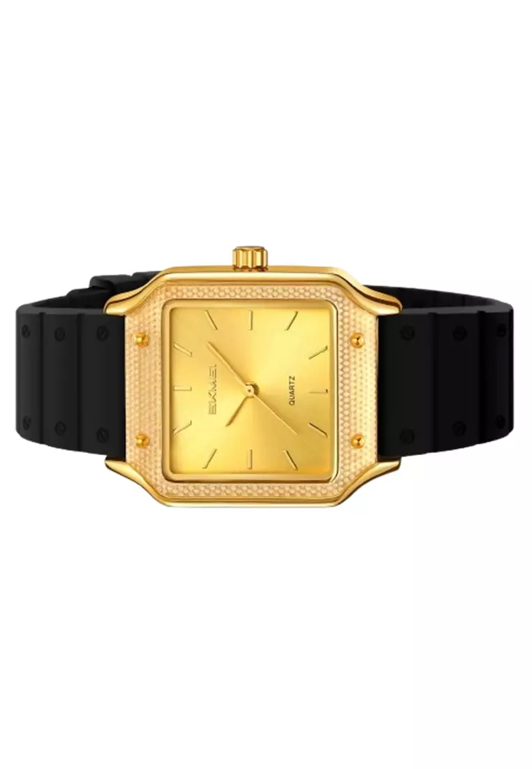 Jam Tangan Pria Wanita Analog 2528 - Gold Black