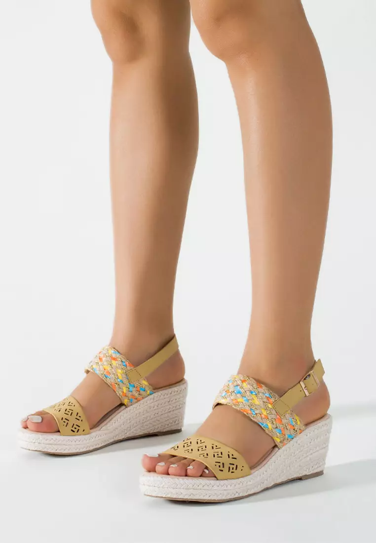 6.5CM Open Toe Wedge Espadrilles WTY258-4