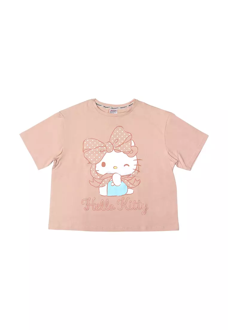 Ladies Licensed Graphic T-Shirt "Hello Kitty Ribbon"