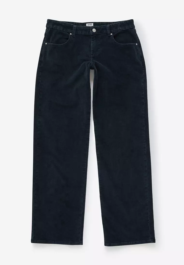 Low Rise Straight Cord Pants