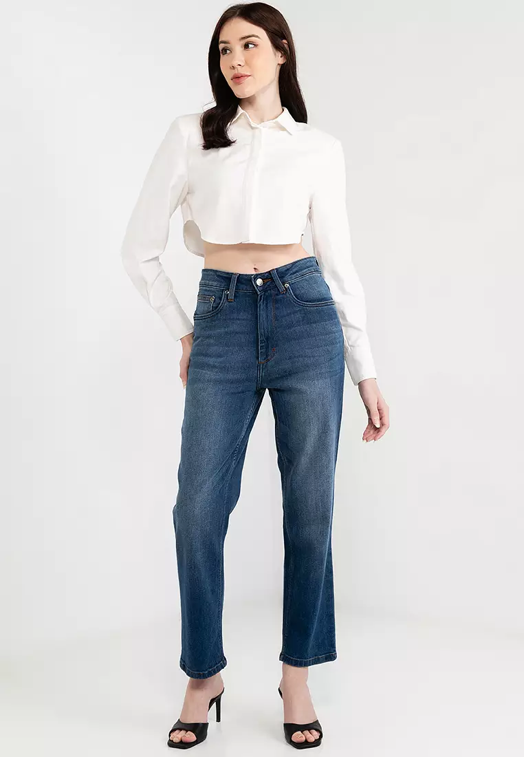 Sugar High Rise Straight Fit Jeans