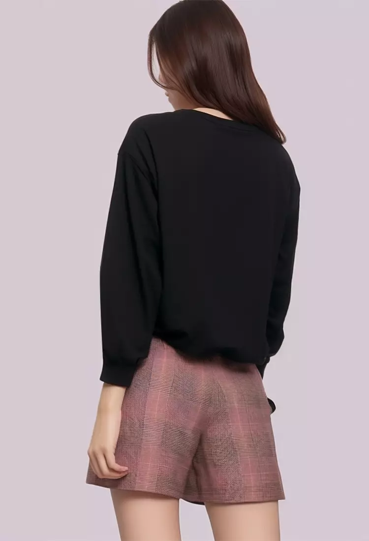 LTC71 lv katakana bove below hitam kaos hijab ladies