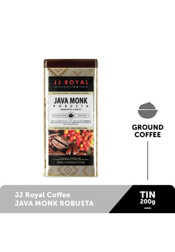 JJ Royal Coffee JJ Royal Coffee Java Monk Robusta Ground Tin 200 gr B34BFES82CE109GS_1