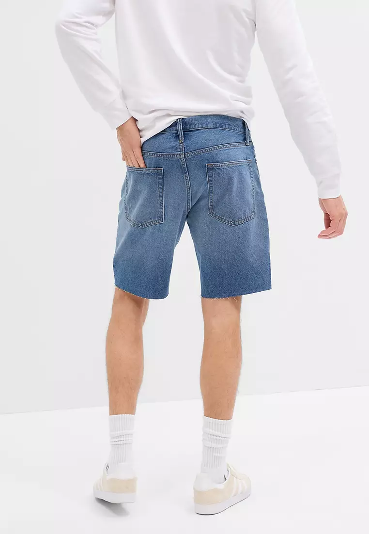 straight denim shorts