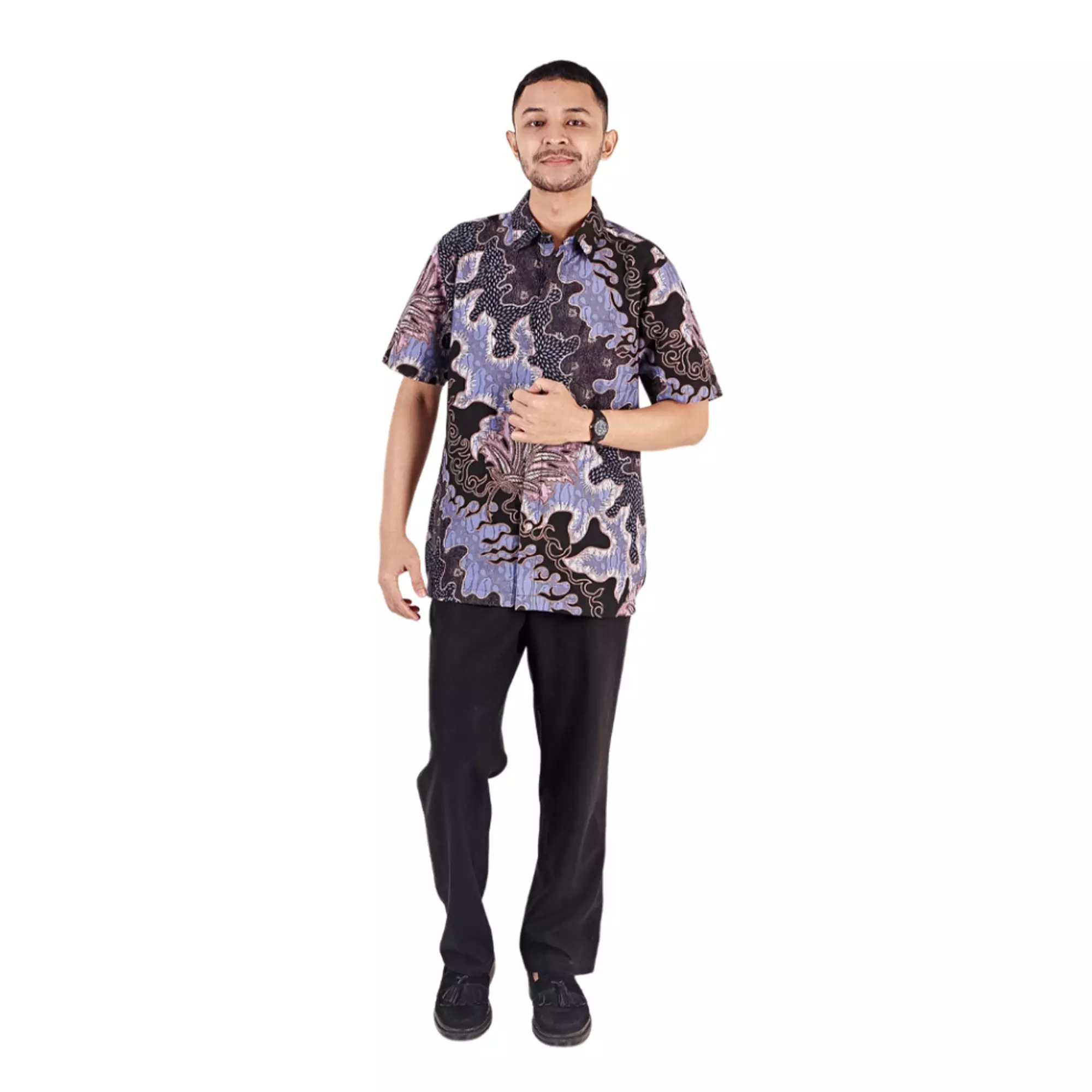 Kemeja Batik Pria - Bhatara Batik Edwin - Atasan Batik Lengan Pendek