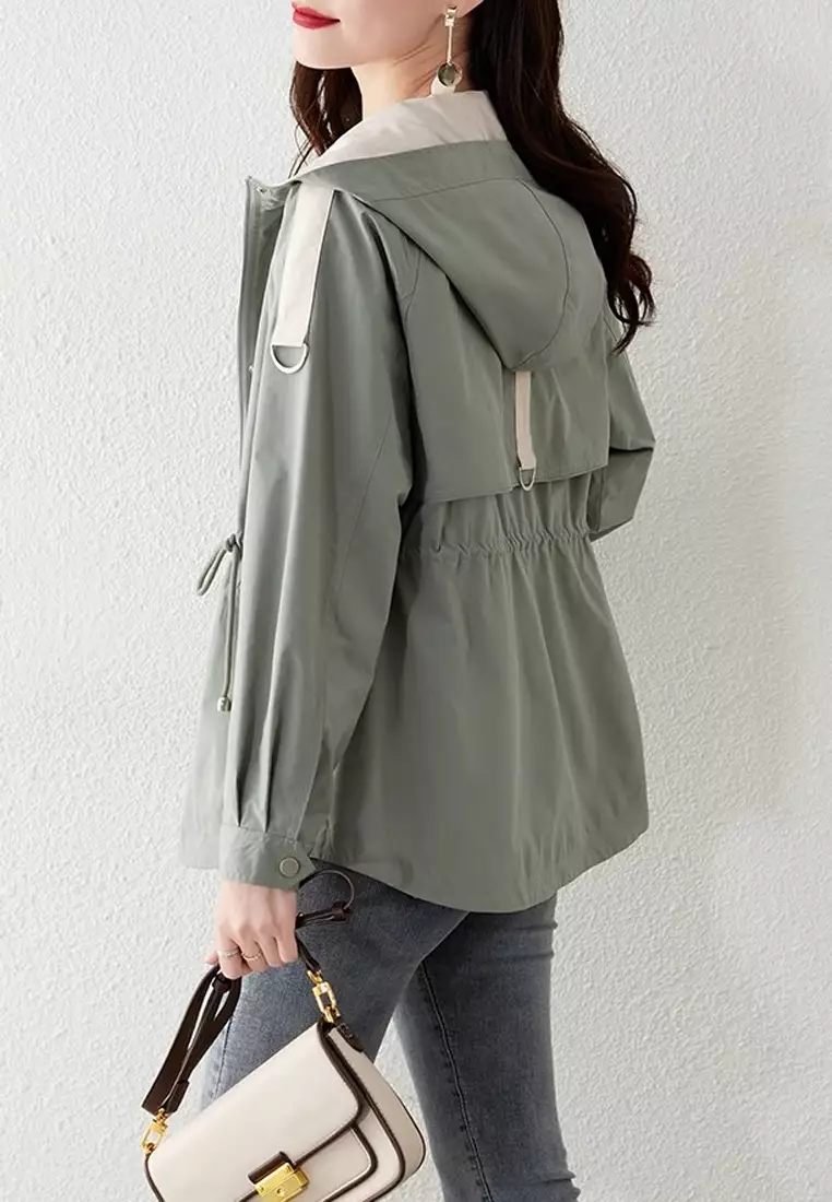 Hooded Wind Jacket Trench Coat