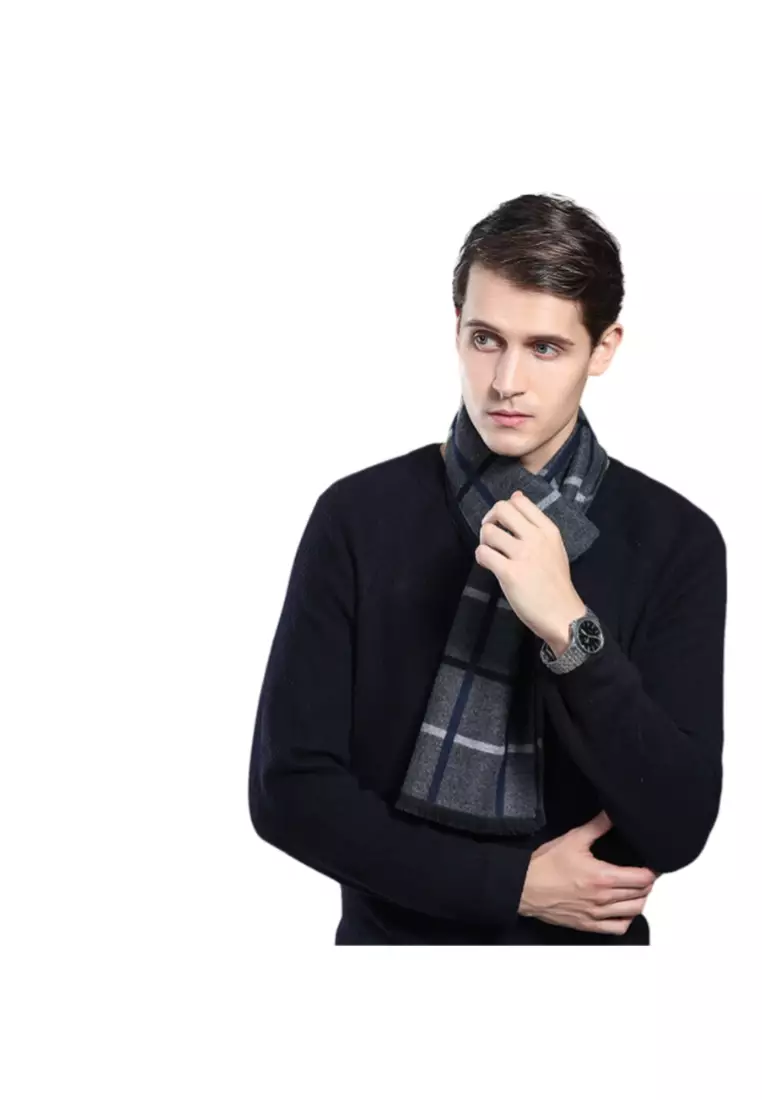 Men's Warm Scarf for Autumn and Winter - Thick Korean Style Long, Versatile Scarf