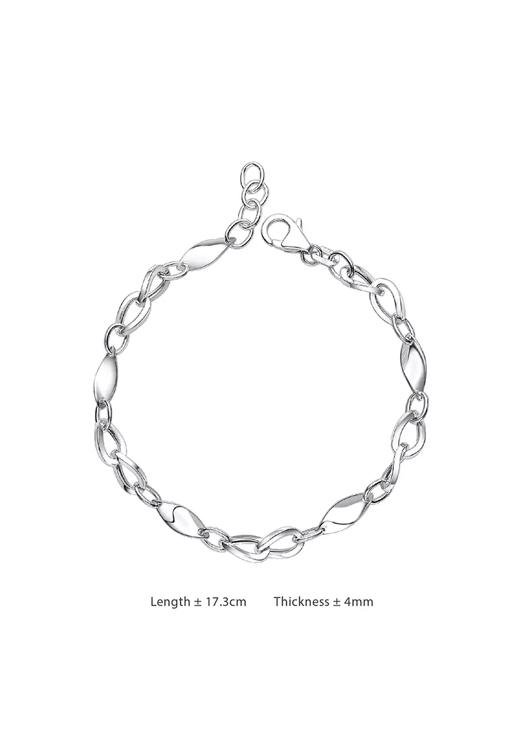 White gold chain 2025 link bracelet