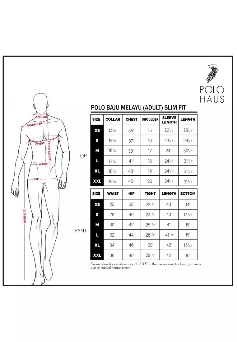 Polo Haus - Baju Melayu Cekak Musang Slim Fit 9514P-0003