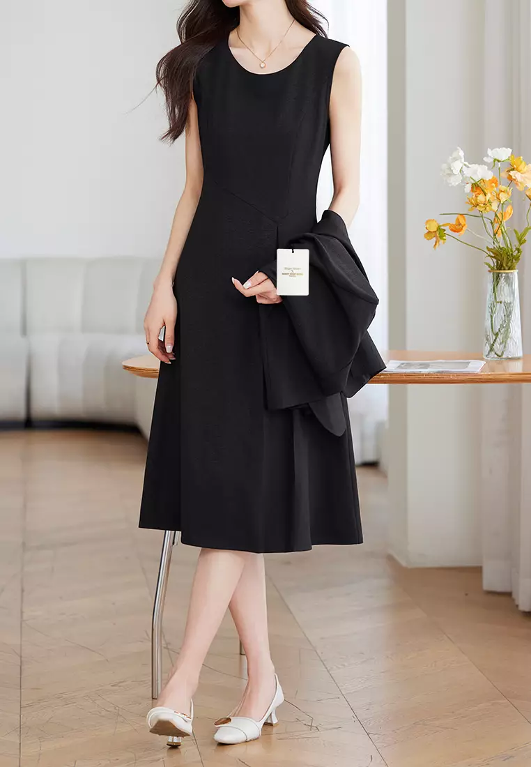 Slim Fit Sleeveless Suit Dress YGH-EQ8909-1