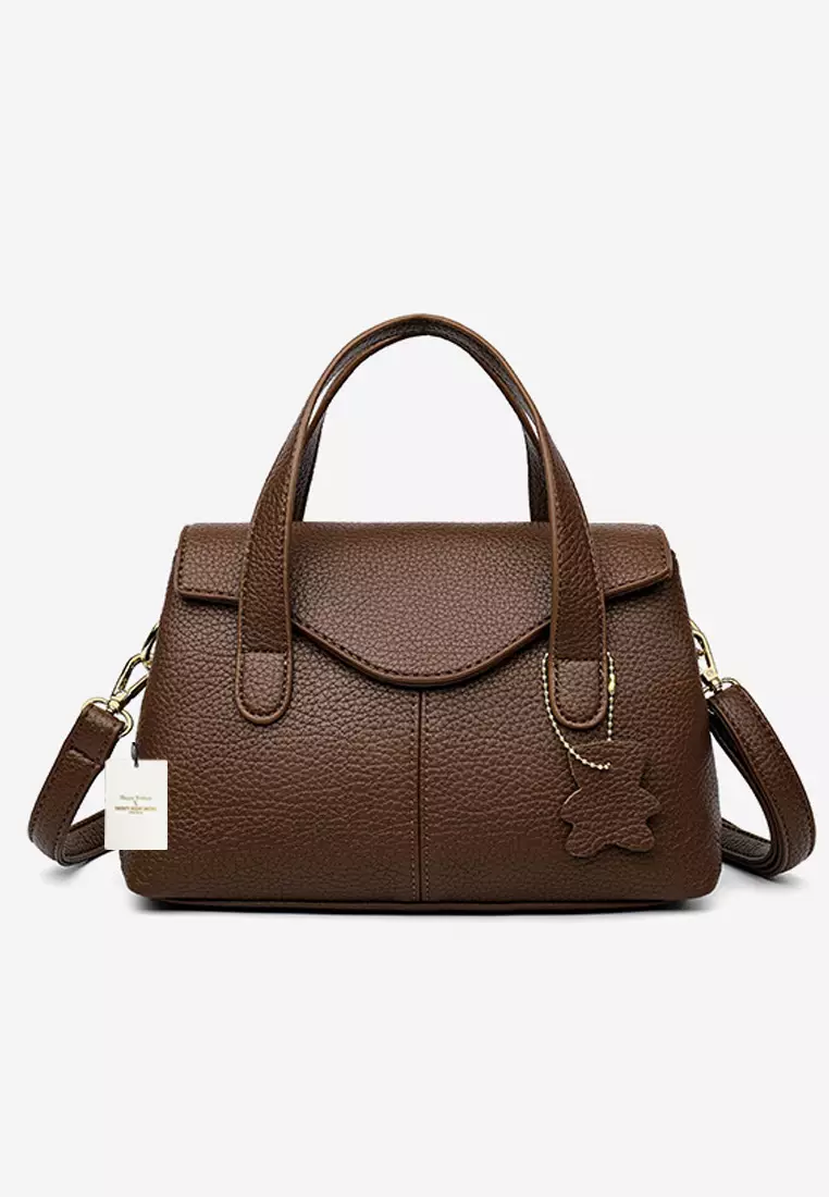 Faux Leather Three Way Flap Handbag JW HD-2834