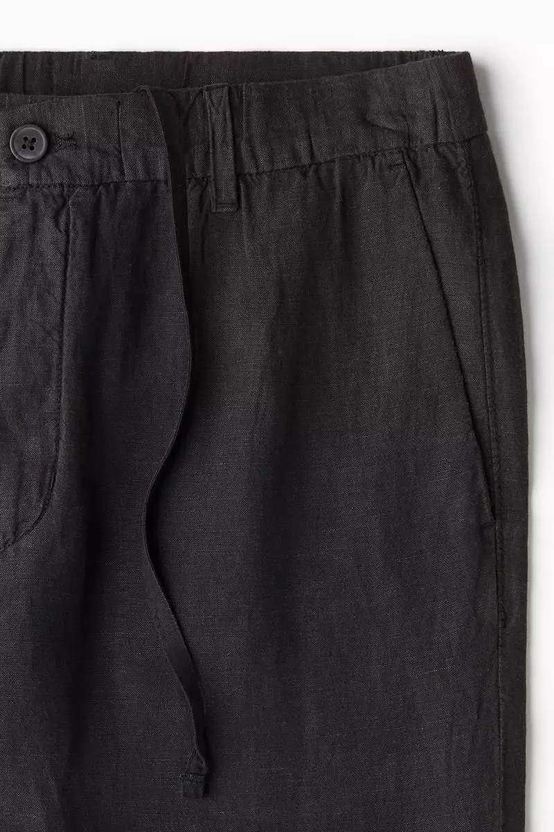 Regular Fit Linen-blend trousers