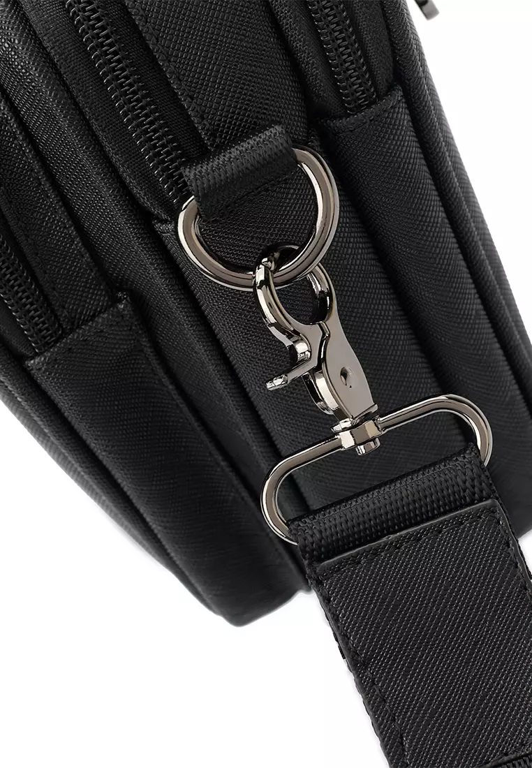 Men's Polo Sling Bag / Crossbody Bag - Black
