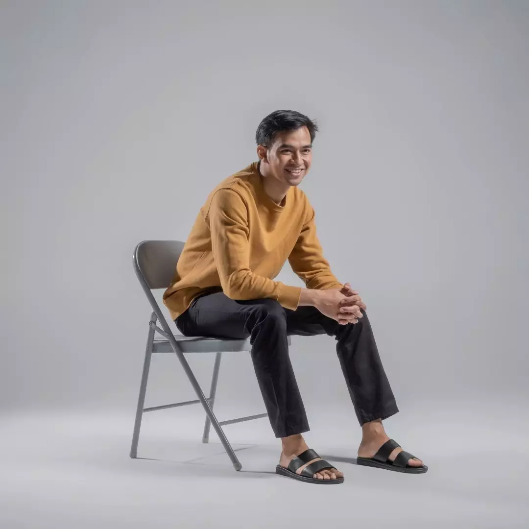 Cogen Sendal Pria Slop Kulit Classic Series - Double Band