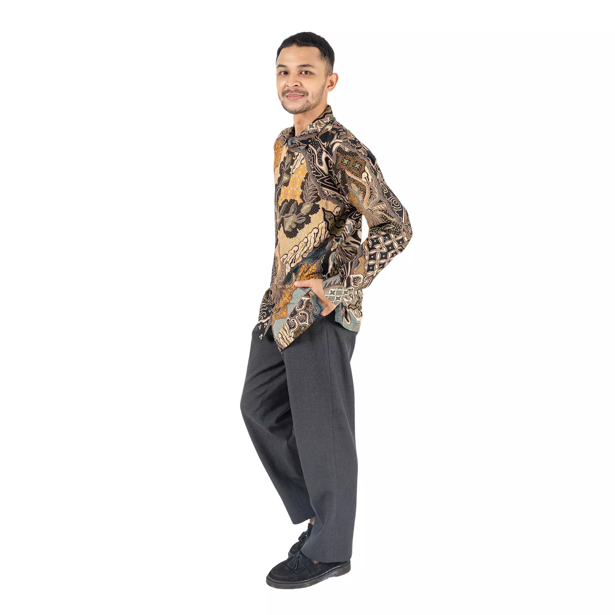 Kemeja Batik Pria - Bhatara Batik Ashton - Atasan Kemeja Batik Lengan Panjang