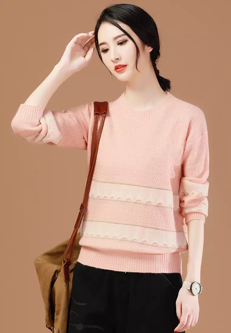 Buy A IN GIRLS Fashion Crew Neck Sweater Online ZALORA Malaysia