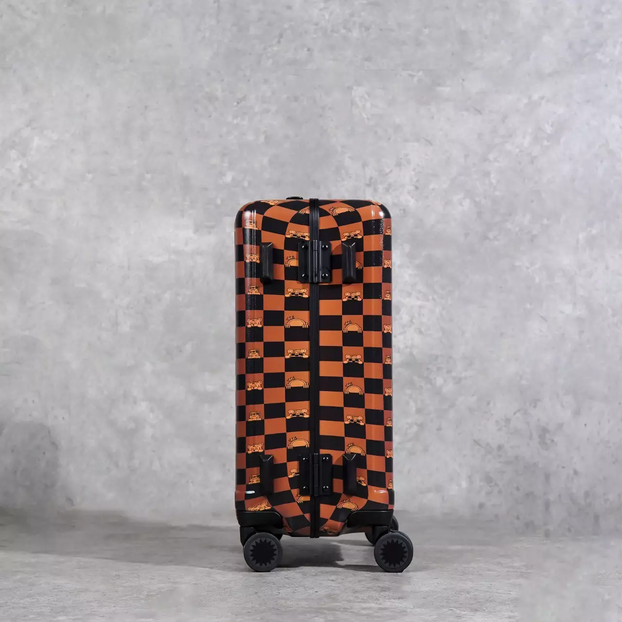 Koper SPRAYGROUND THE HIDEOUT CHECKER BROWN CARRY ON LUGGAGE 100% ORIGINAL