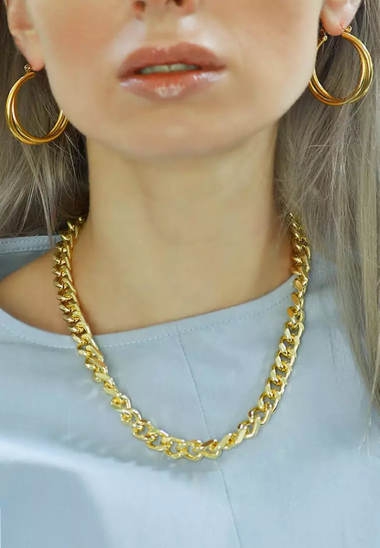 Subtle Hoop Gold Layered Earrings