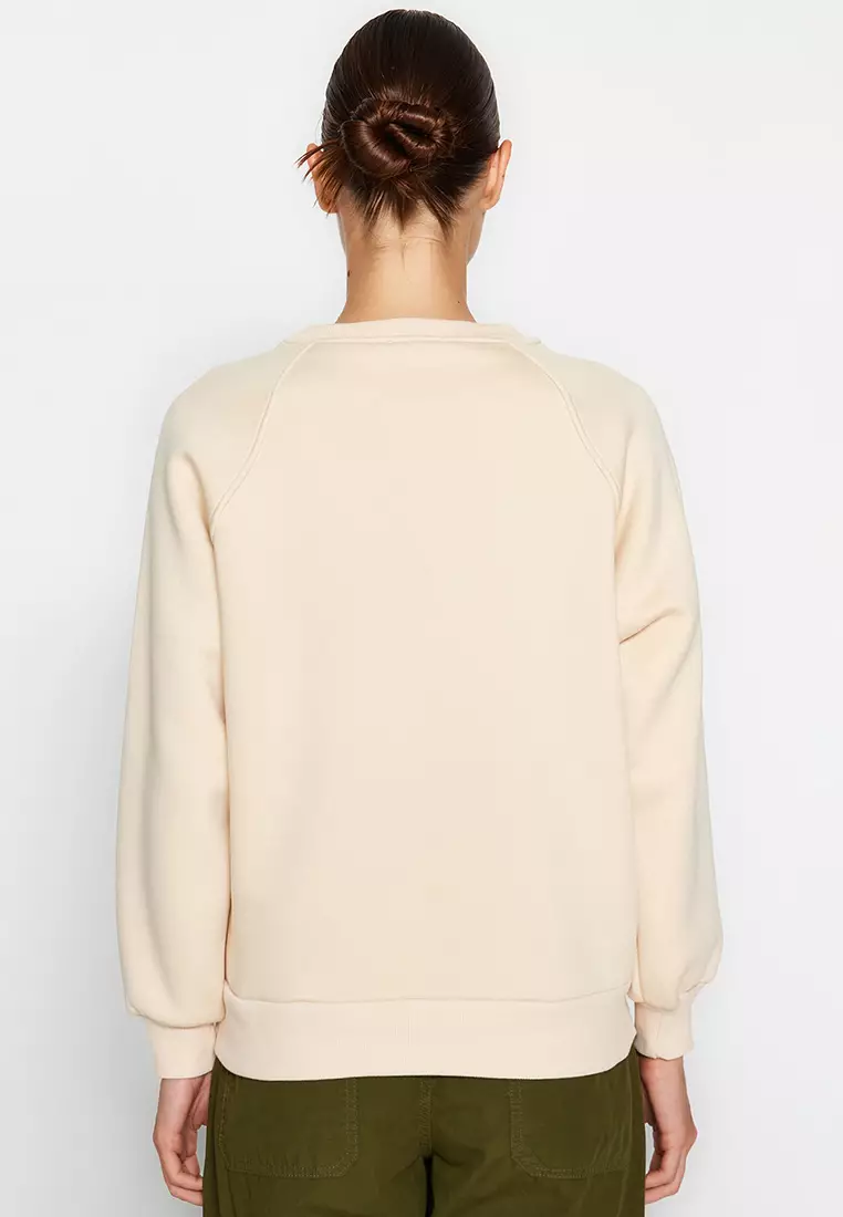 Raglan Sleeves Knitted Sweatshirt